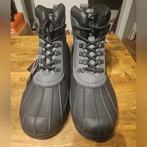 MEN'S KHOMBU Mens 13M Glacier Lace Snow Rain Boots Black  Lace Up Cold Rated NWT